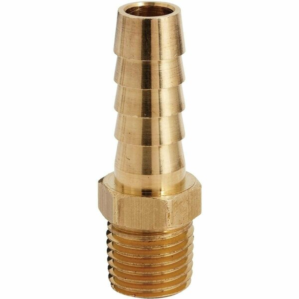 Milton 3/8 In. Barb 1/4 In. MNPT Brass Hose End, 2PK S-602